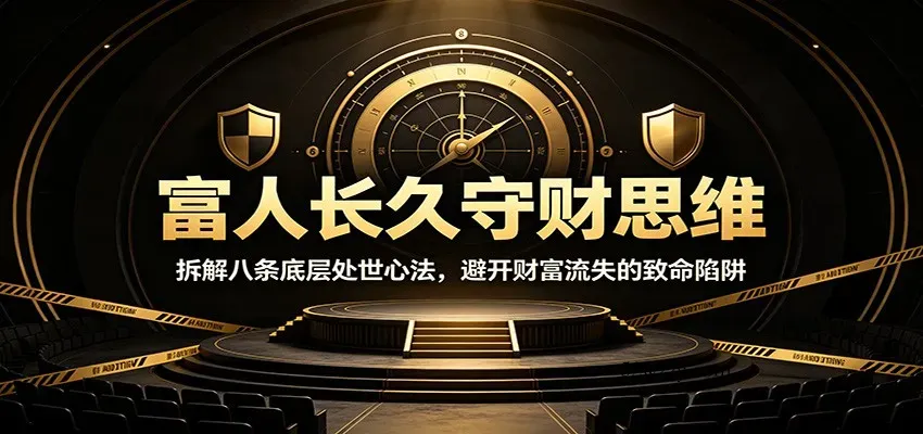 富人长久守财思维：拆解八条底层处世心法，避开财富流失的致命陷阱-微众资源