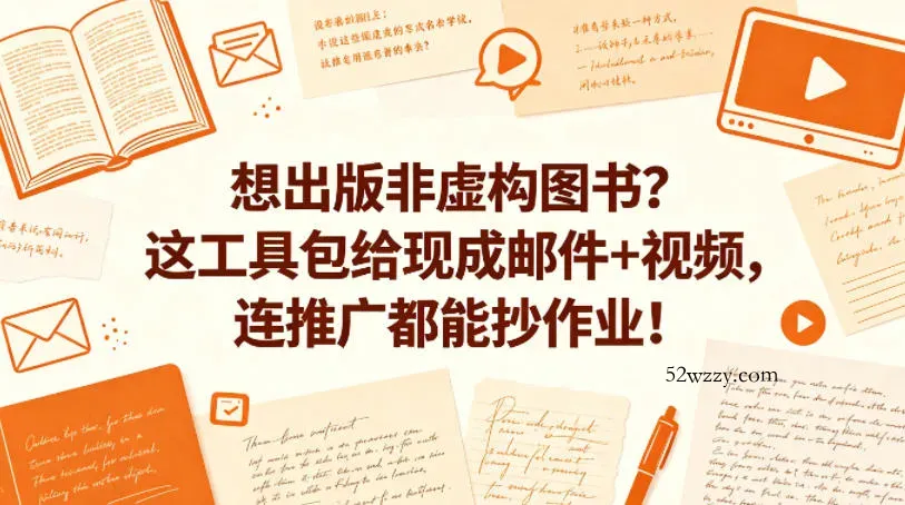 想出版非虚构图书？这工具包给现成邮件+视频，连推广都能抄作业！【原创双语字幕】-微众资源