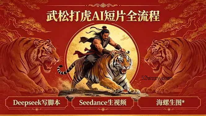 武松打虎AI短片全流程：Deepseek写脚本+Seedance生视频+海螺生图-微众资源