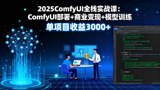 2025ComfyUI全栈实战课：ComfyUI部署+商业变现+模型训练，单项目收益3000+-微众资源