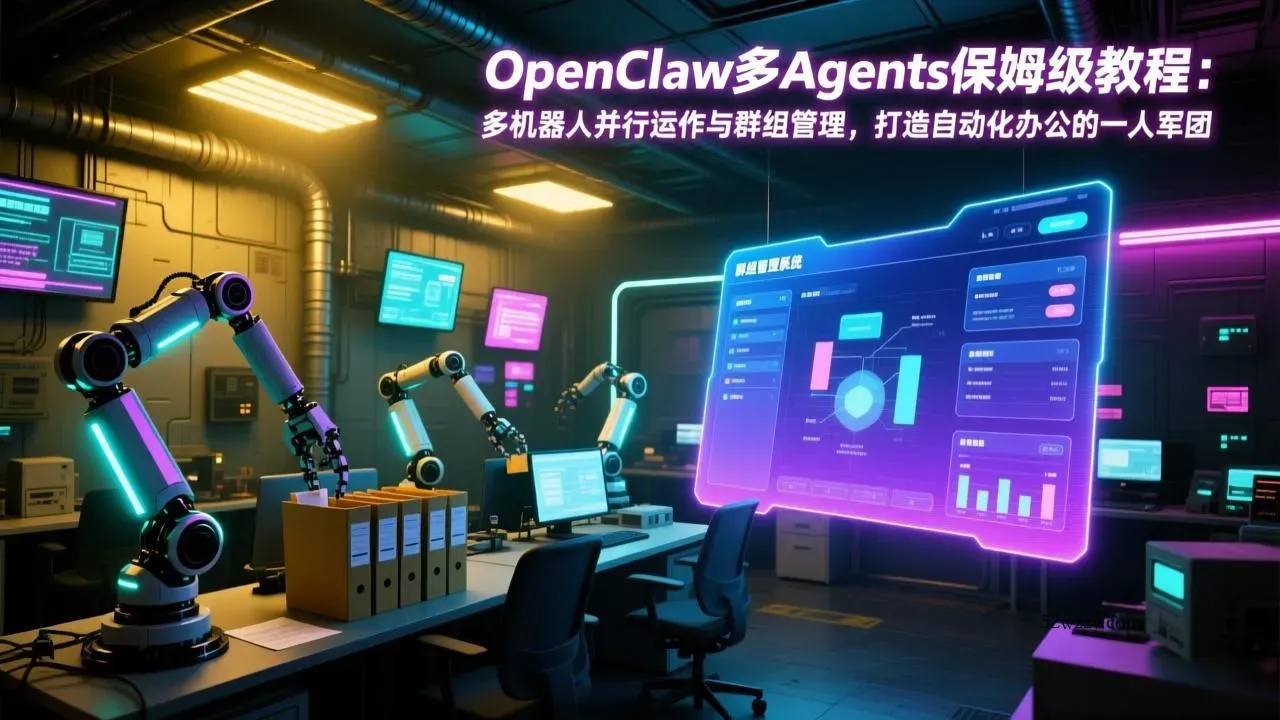 OpenClaw多Agents保姆级教程：多机器人并行运作与群组管理，打造自动化办公的一人军团-微众资源