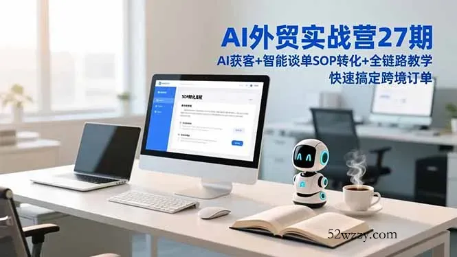 AI外贸实战营27期，AI获客+智能谈单+SOP转化+全链路教学，快速搞定跨境订单-微众资源