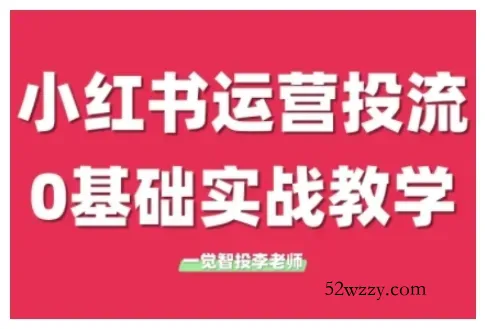 小红书运营投流，小红书广告投放从0到1的实战课，学完即可开始投放(更新26年)-微众资源