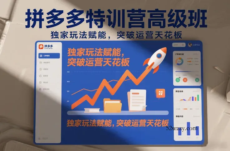 拼多多特训营高阶班，独家玩法赋能，突破运营天花板(更新26年1月)-微众资源