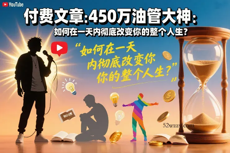 付费文章：450万油管大神：如何在一天内彻底改变你的整个人生？-微众资源