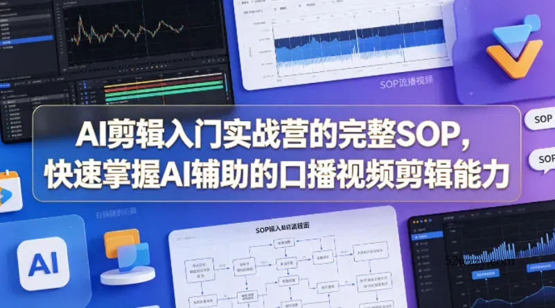 AI剪辑入门实战营的完整SOP，快速掌握AI辅助的口播视频剪辑能力-微众资源