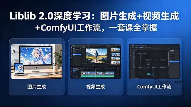Liblib 2.0深度学习：图片生成+视频生成+ComfyUI工作流，一套课全掌握-微众资源