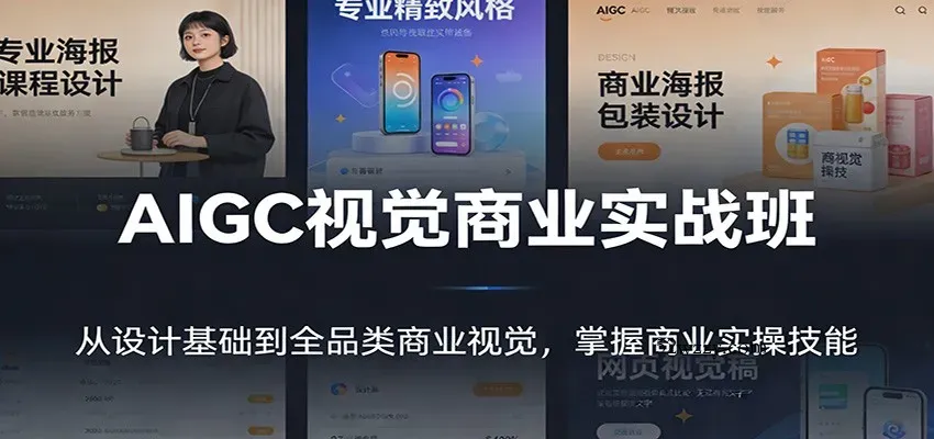AIGC视觉商业实战班：从设计基础到全品类商业视觉，掌握商业实操技能-微众资源