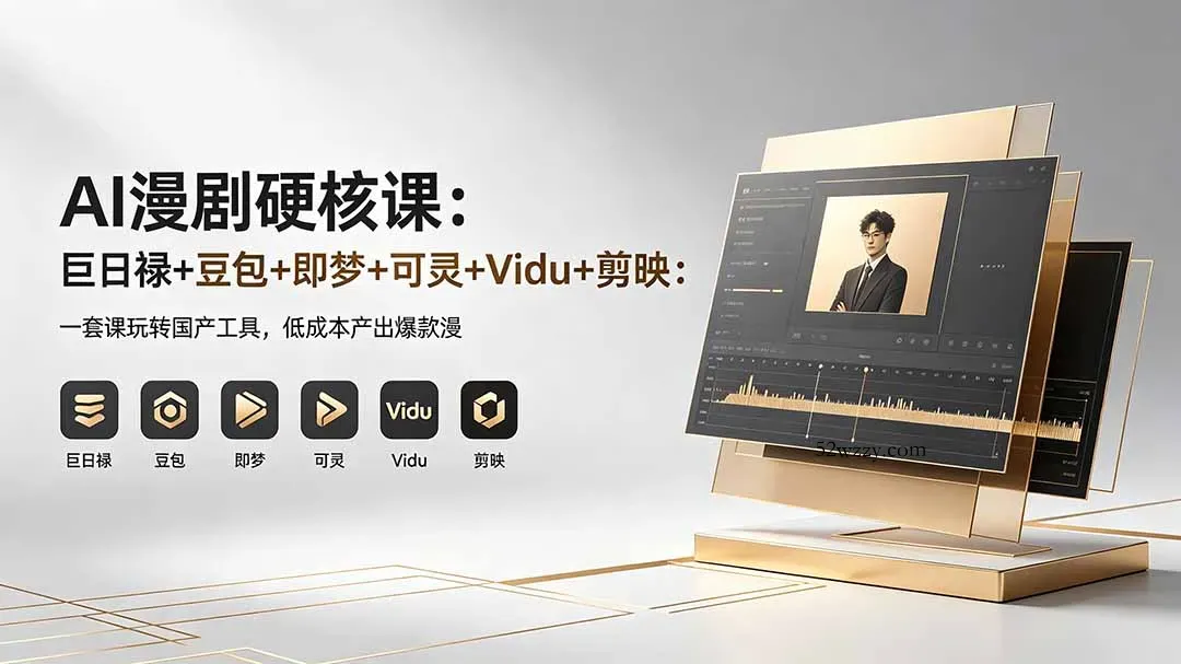 AI漫剧硬核课：巨日禄+豆包+即梦+可灵+Vidu+剪映：一套课玩转国产工具，低成本产出爆款漫剧-微众资源