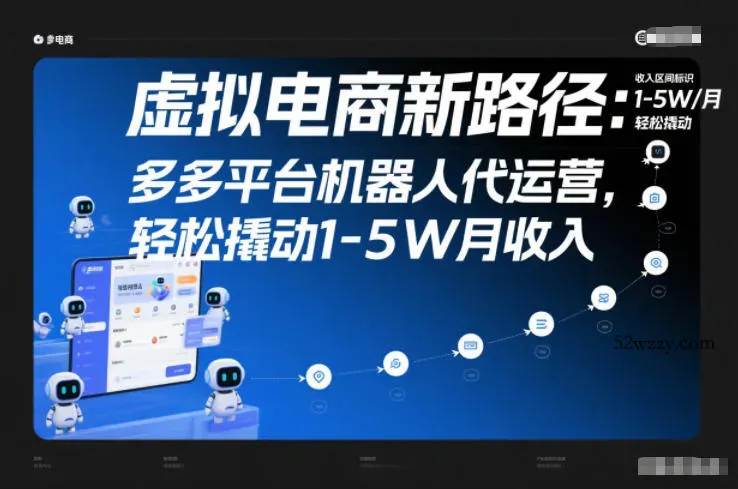 虚拟电商新路径：多多平台机器人代运营，轻松撬动1-5W月收入【揭秘】-微众资源