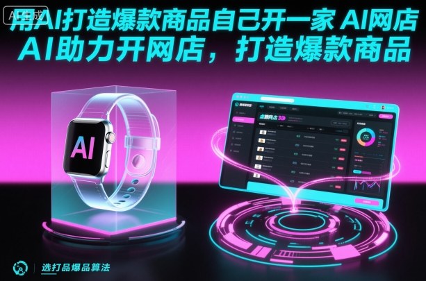 用AI打造爆款商品自己开一家AI网店，AI助力开网店，打造爆款商品-微众资源