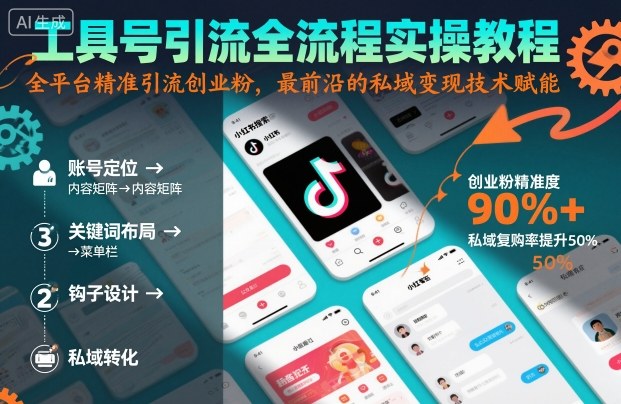 工具号引流全流程保姆级实操教程，全平台精准引流创业粉，最前沿的私域变现技术赋能-微众资源