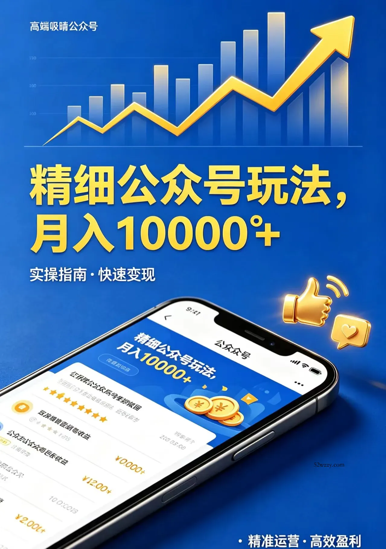 精细公众号玩法，月入10000+，实操指南，快速变现-微众资源