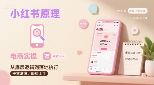 小红书原理以及详细实操流程，小红书电商教程-微众资源