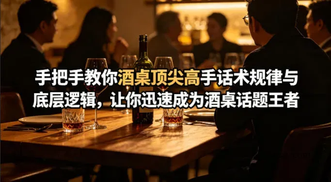付费文章:手把手教你酒桌顶尖高手话术规律与底层逻辑,让你迅速成为酒桌话题王者(二十年全网独家经验分享)-微众资源