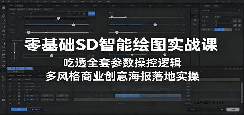 零基础SD智能绘图实战课：吃透全套参数操控逻辑，多风格商业创意海报落地实操-微众资源