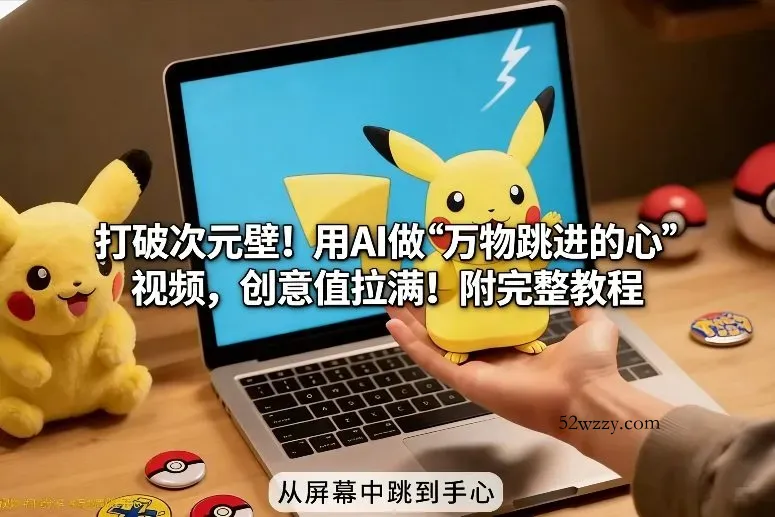 打破次元壁！用AI做【万物跳进手心】视频，创意值拉满！附完整教程-微众资源