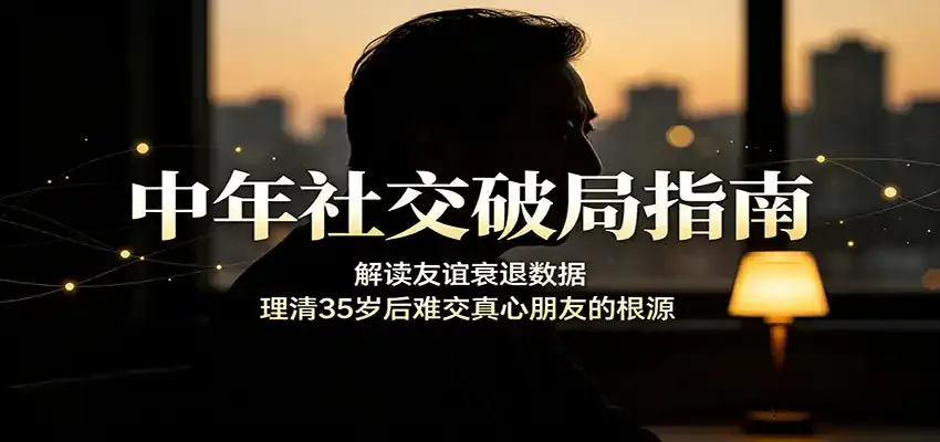 中年社交破局指南:解读友谊衰退数据,理清35岁后难交真心朋友的根源-微众资源