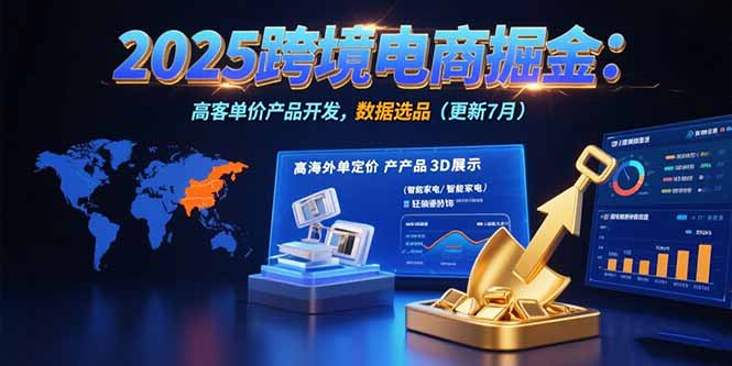 2025跨境电商掘金：蓝海市场定位，高客单价产品开发，数据选品(更新7月-微众资源