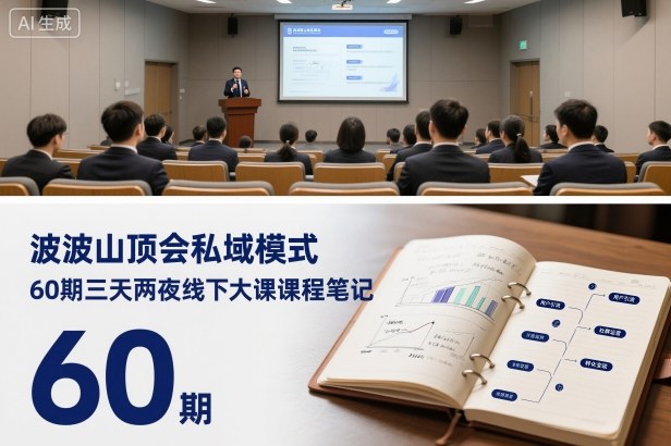 波波山顶会私域模式60期三天两夜线下大课课程笔记(文档)-微众资源