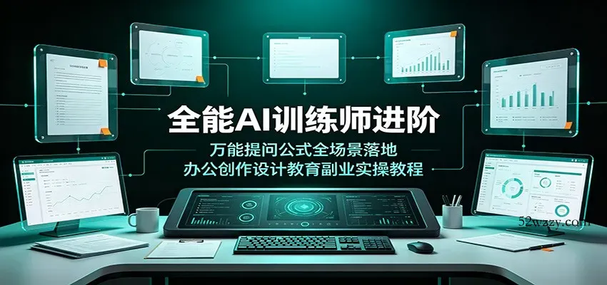 全能AI训练师进阶：万能提问公式全场景落地，办公创作设计教育副业实操教程-微众资源
