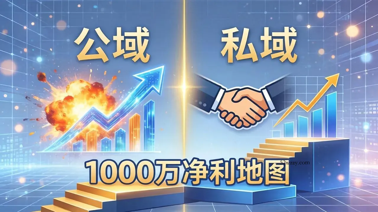 公域玩命出爆款，私域悄悄做成交：这套AI内训课，2026给你打通1000万净利的地图-微众资源