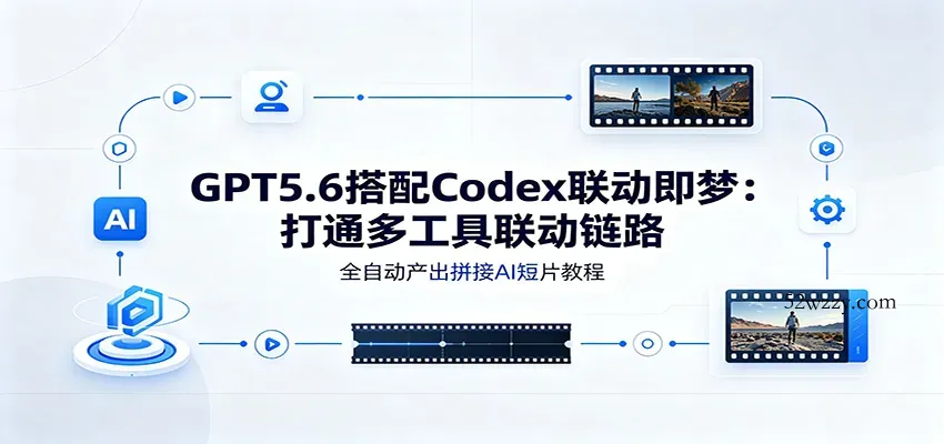 GPT5.6搭配Codex联动即梦：打通多工具联动链路，全自动产出拼接AI短片教程-微众资源