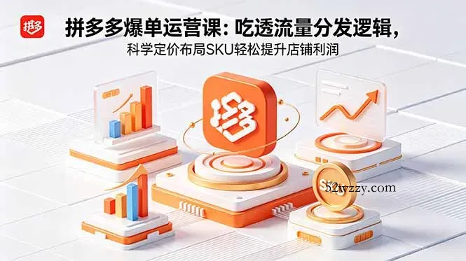 拼多多爆单运营实战课：吃透流量分发逻辑，科学定价布局SKU轻松提升店铺利润-微众资源