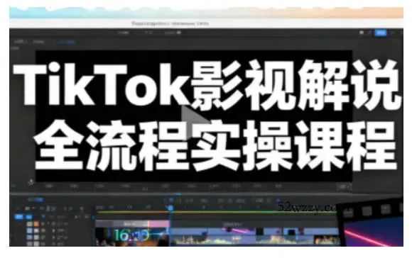TikTok影视解说全流程实操，手把手教你打造TK爆款解说视频-微众资源