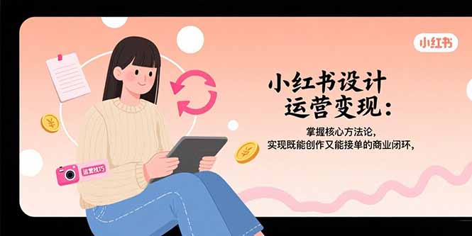 小红书设计运营变现：掌握核心方法论，实现既能创作又能接单的商业闭环-微众资源