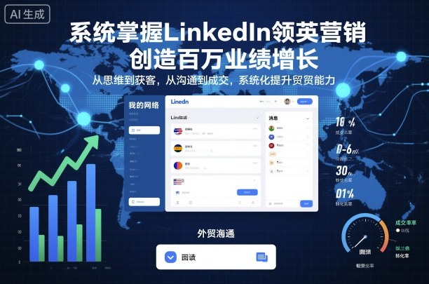 系统掌握LinkedIn领英营销，创造百万业绩增长，从思维到获客，从沟通到成交，系统化提升外贸能力-微众资源