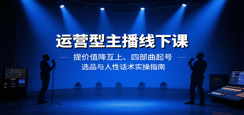 运营型主播线下课：提价值降互上、四部曲起号、选品与人性话术实操指南-微众资源