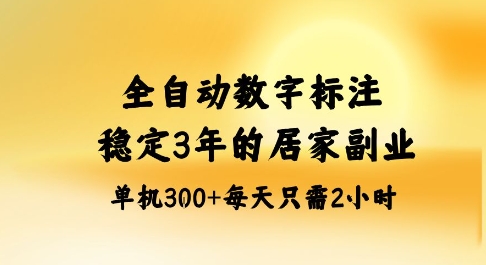 全自动数字标注，稳定3年的蓝海项目，居家也能矩阵开干的副业，单机日入3张+【揭秘】-微众资源