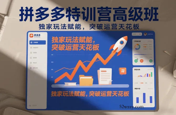 拼多多特训营高阶班，独家玩法赋能，突破运营天花板(更新26年5月23日)-微众资源