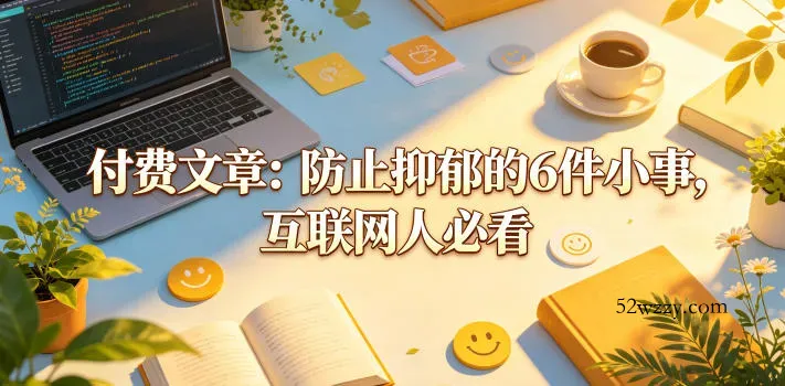 付费文章：防止抑郁的6件小事，互联网人必看！-微众资源
