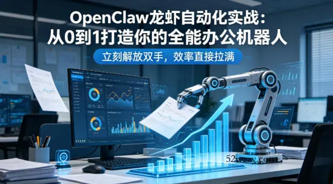 OpenClaw龙虾自动化实战：从0到1打造你的全能办公机器人，立刻解放双手，效率直接拉满-微众资源