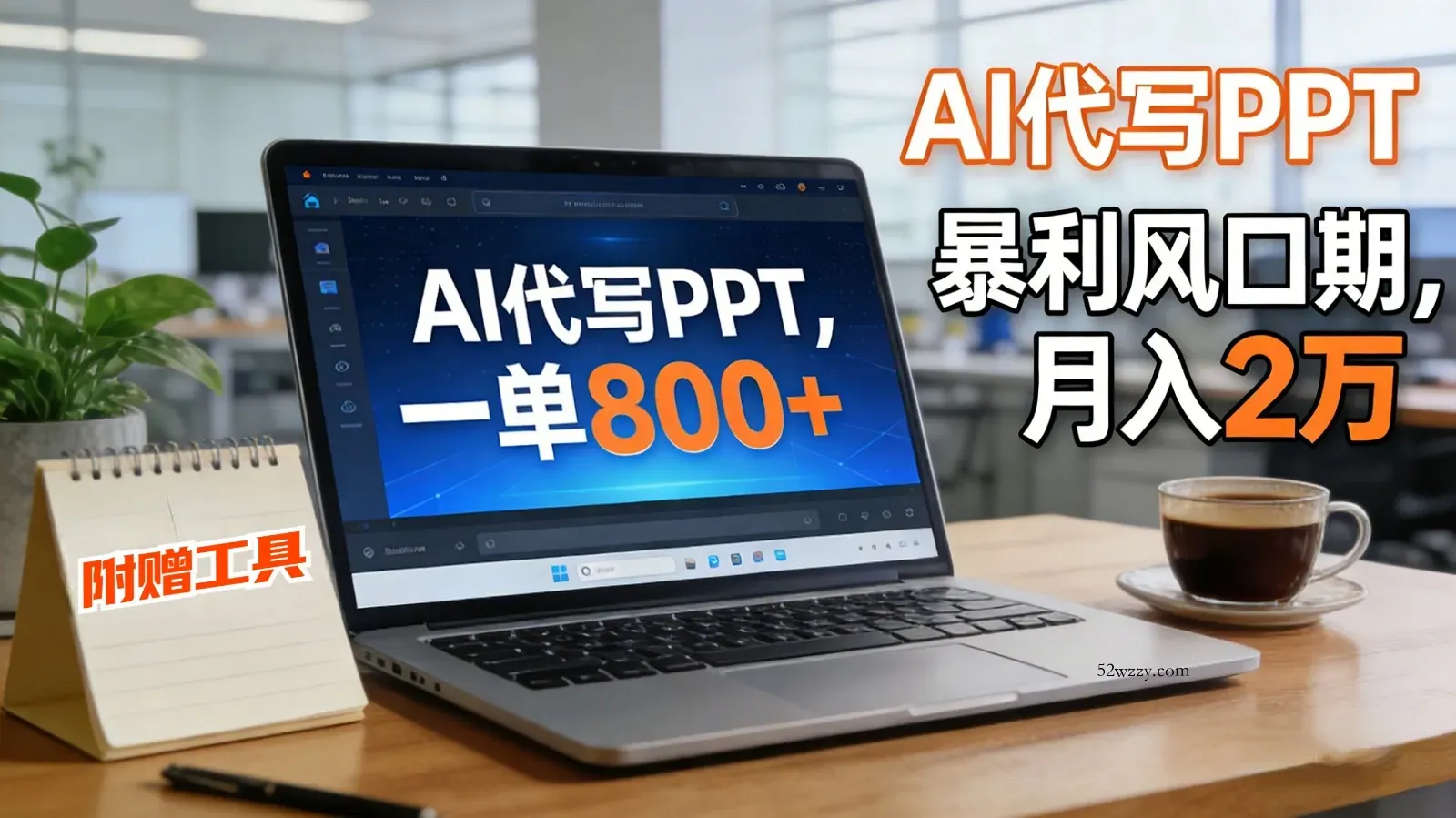 AI 代写做 PPT!一单狂赚 800+,风口期月入 2 万(工具 + 提示词直接送)-微众资源