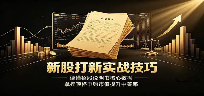 新股打新实战技巧：读懂招股说明书核心数据，拿捏顶格申购市值提升中签率-微众资源