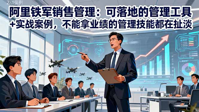阿里铁军销售管理：可落地的管理工具+实战案例，不能拿业绩的管理都在扯淡-微众资源