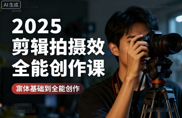 2025剪辑拍摄特效全能创作课，零基础到全能创作-微众资源