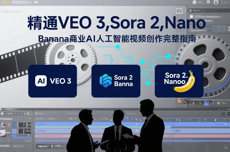 精通VEO 3，Sora 2，Nano Banana商业AI人工智能视频创作完整指南-微众资源