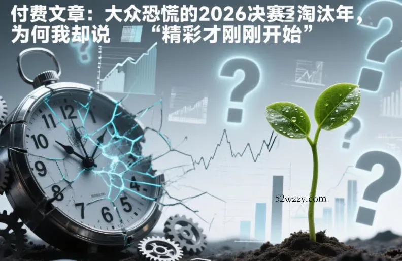 付费文章：大众恐慌的2026决赛淘汰年，为何我却说“精彩才刚刚开始”？-微众资源