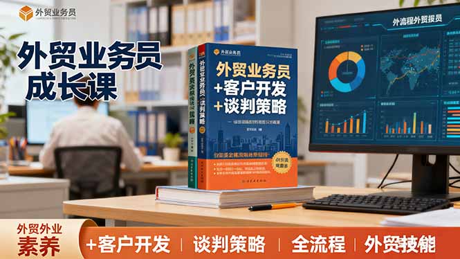 外贸业务员成长课：职业素养+客户开发+谈判策略、掌握全流程外贸技能-微众资源