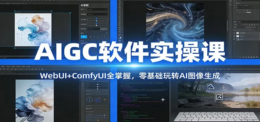 AIGC软件实操课：WebUI+ComfyUI全掌握，零基础玩转AI图像生成-微众资源