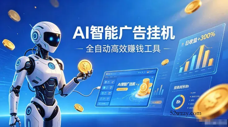AI智能广告挂G，在家自动賺收益，全程无需人工操作、不用直播、不用拉人【揭秘】-微众资源