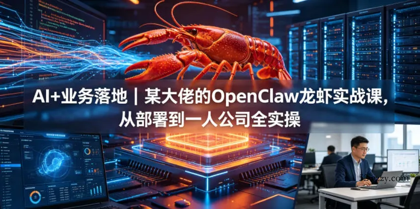 AI+业务落地｜某大佬的OpenClaw小龙虾实战课，从部署到一人公司全实操-微众资源
