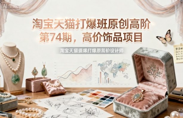 淘宝天猫打爆班原创高阶第74期，高价饰品项目-微众资源