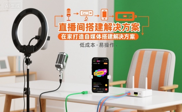 直播间搭建解决方案，在家打造自媒体搭建解决方案-微众资源