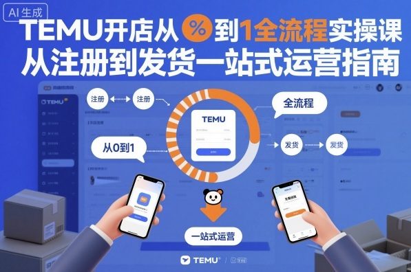 TEMU开店从0到1全流程实操课,从注册到发货一站式运营指南-微众资源