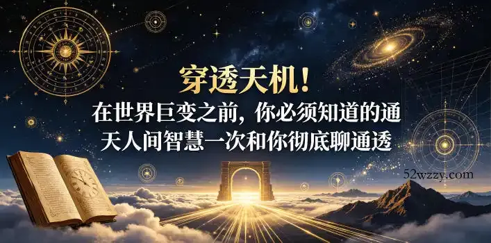 付费文章：穿透天机！在世界巨变之前，你必须知道的通天人间智慧一次和你彻底聊通透-微众资源
